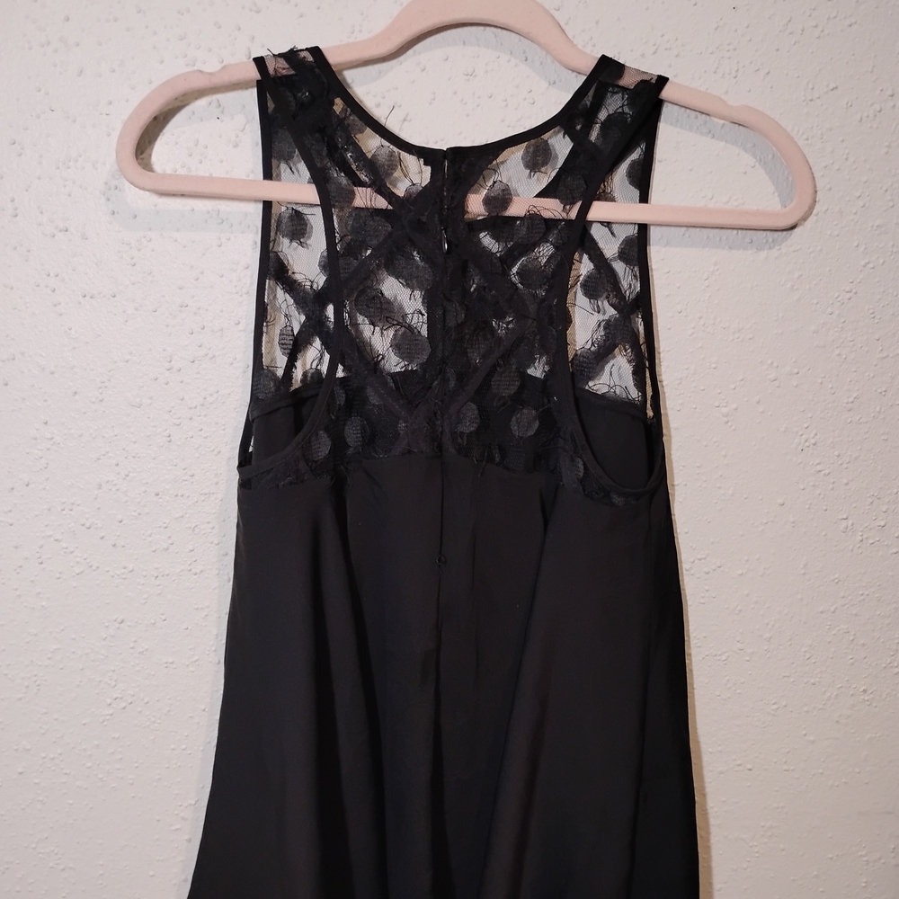 Milly Black Racer Back SILK Anthropology Top